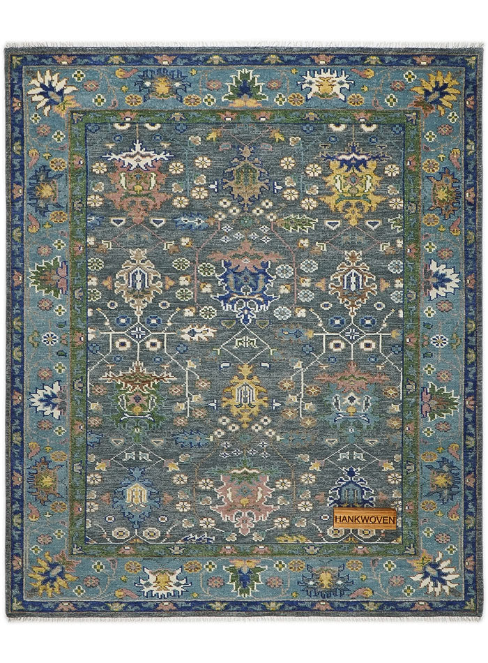 Regal Livid Gray Dusk Hand-Knotted Wool Rug