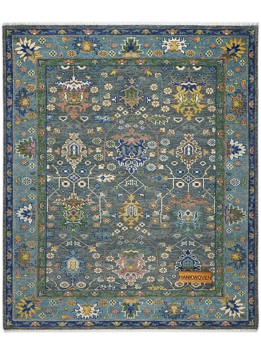 Regal Livid Gray Dusk Hand-Knotted Wool Rug