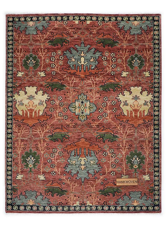 Donegal Burnt Rust Hand-Knotted Wool Rug