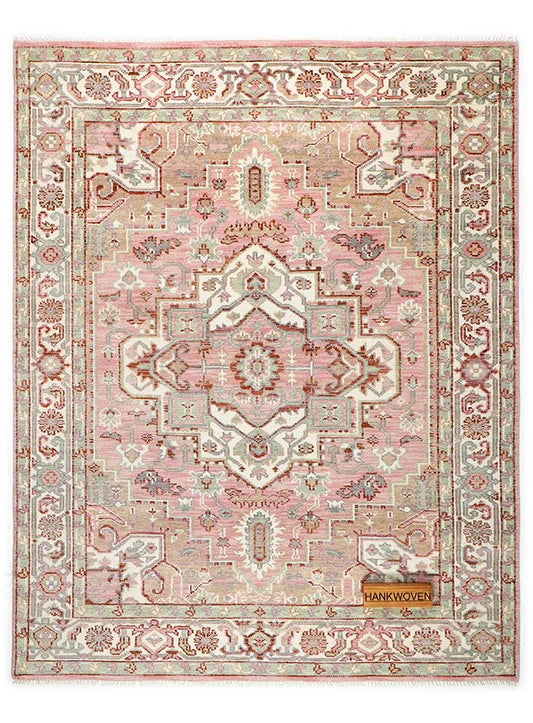 Betford Blush Pink Hand-Knotted Wool Rug