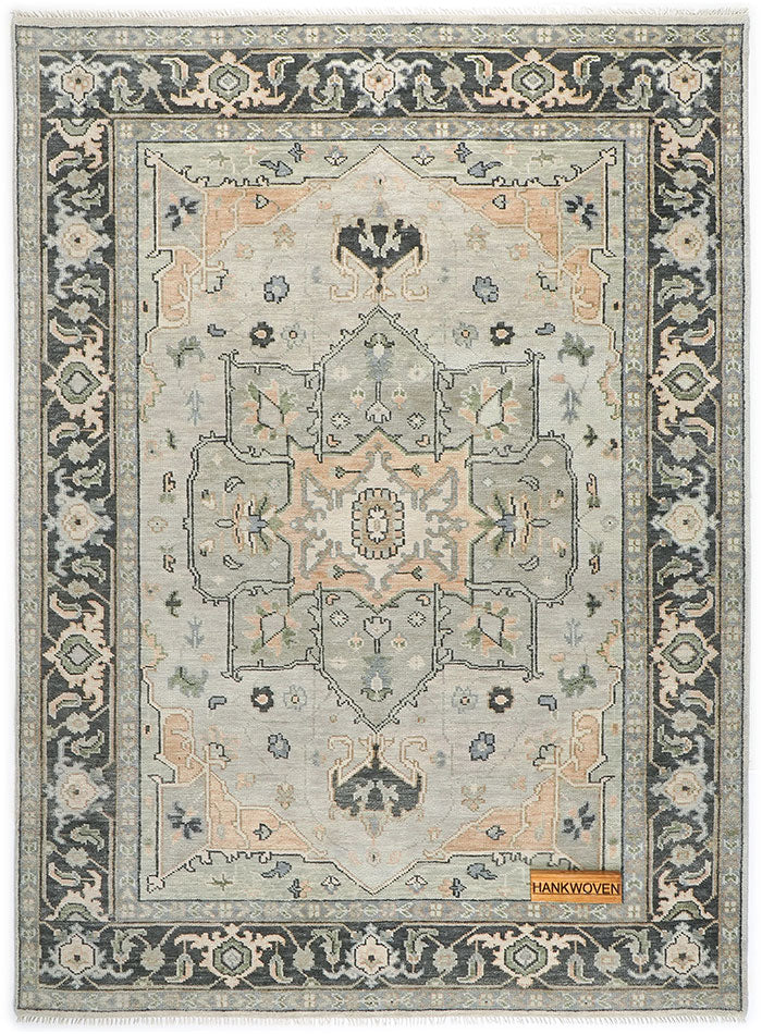 Beth Smoky Charcoal Hand-Knotted Wool Rug