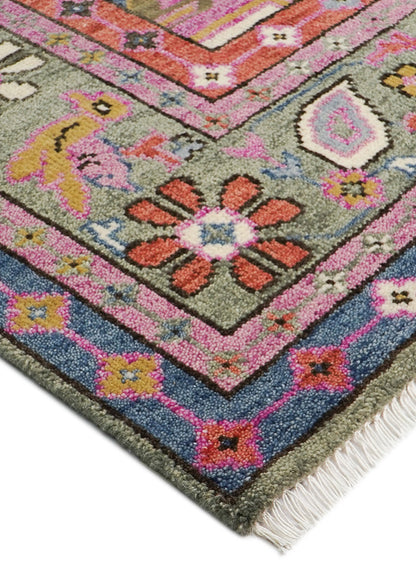 Kismet Blush Indigo Hand-Knotted Wool Rug