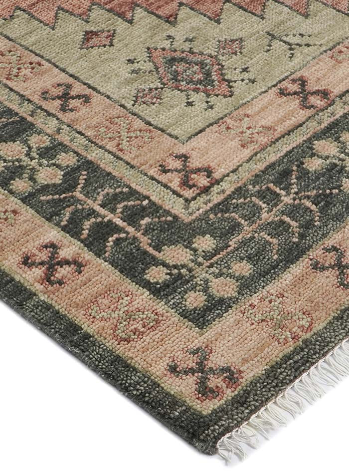 Kerman Antique Coral Hand-Knotted Wool Rug