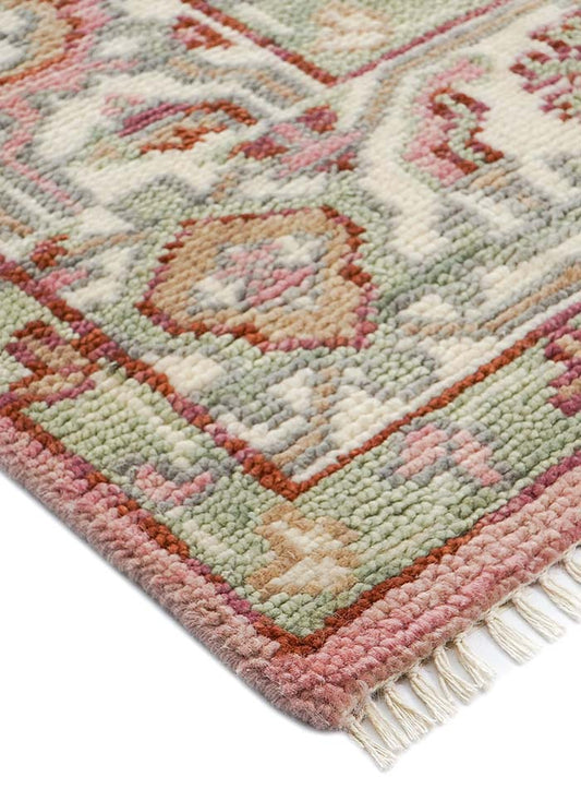 Betford Blush Pink Hand-Knotted Wool Rug