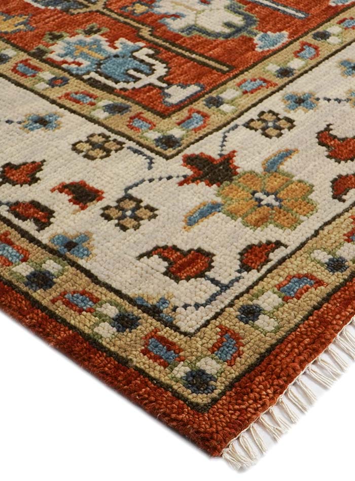 Tree of Life Red Hand-Knotted Wool Rug