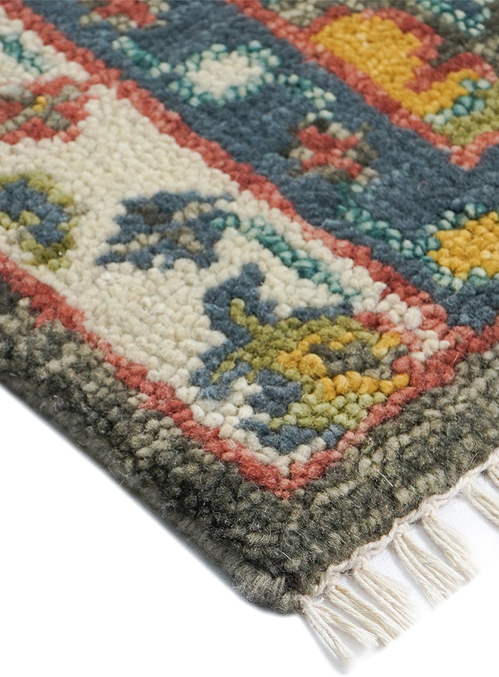 Donegal Distressed-Gray Hand-Knotted Wool Rug