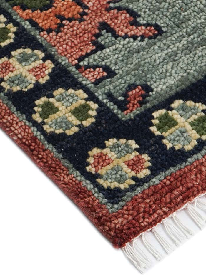 Donegal Burnt Rust Hand-Knotted Wool Rug