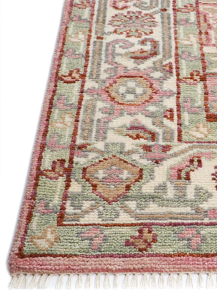 Betford Blush Pink Hand-Knotted Wool Rug