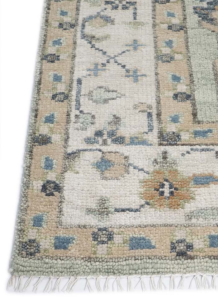 Tree of Life Soft Sage Hand-Knotted Wool Rug