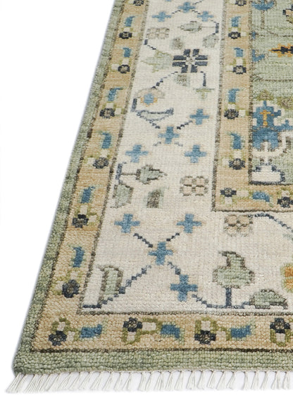 Tree of Life Soft Sage Hand-Knotted Wool Rug