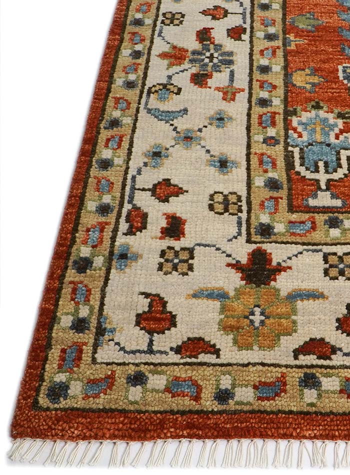 Tree of Life Red Hand-Knotted Wool Rug