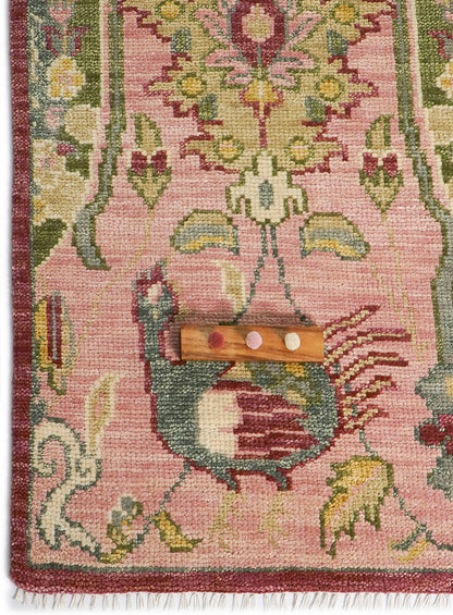 Pavonia Pink Blush Hand-Knotted Wool Rug