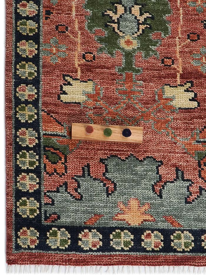 Donegal Burnt Rust Hand-Knotted Wool Rug