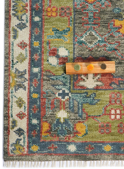 Donegal Distressed-Gray Hand-Knotted Wool Rug