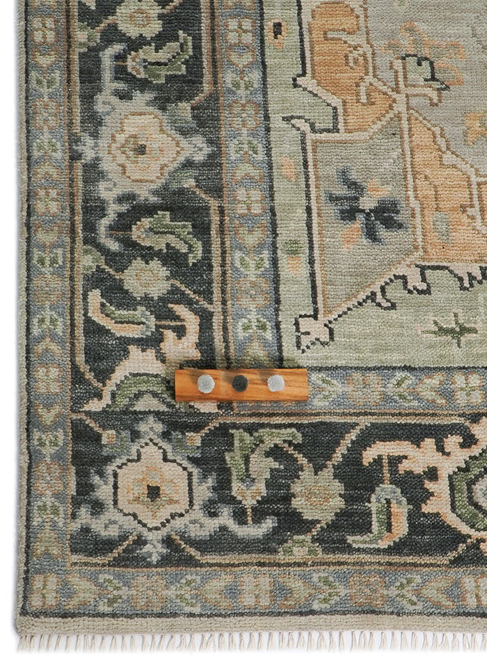 Beth Smoky Charcoal Hand-Knotted Wool Rug