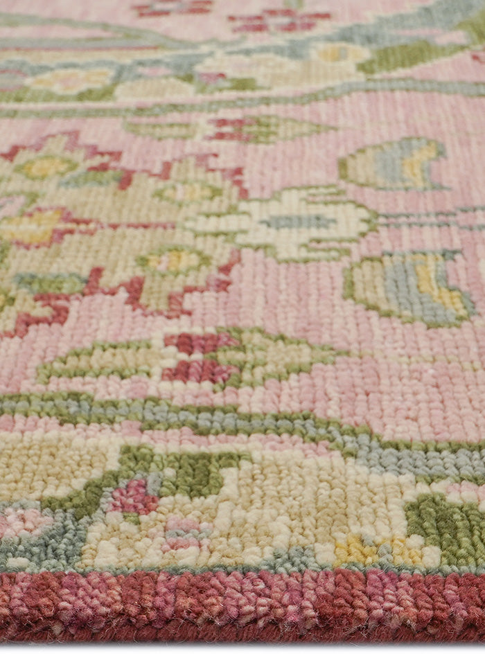Pavonia Pink Blush Hand-Knotted Wool Rug