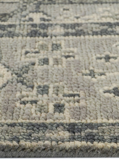 Freedom Tree Gray on Gray Hand-Knotted Wool Rug