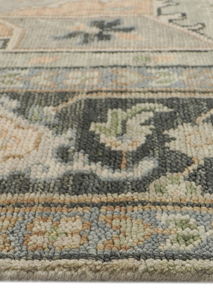 Beth Smoky Charcoal Hand-Knotted Wool Rug