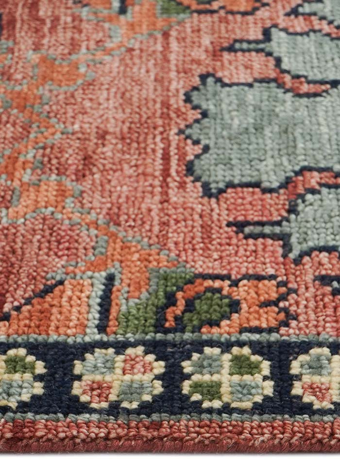 Donegal Burnt Rust Hand-Knotted Wool Rug