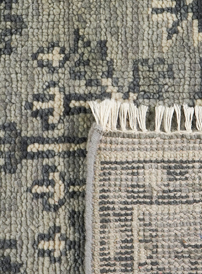 Freedom Tree Gray on Gray Hand-Knotted Wool Rug