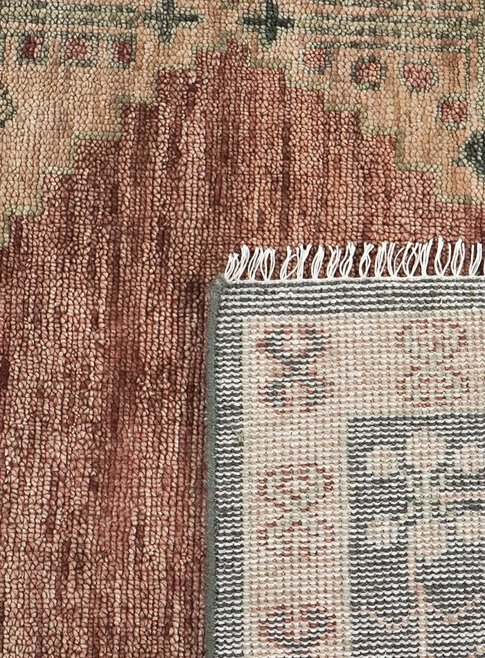 Kerman Antique Coral Hand-Knotted Wool Rug