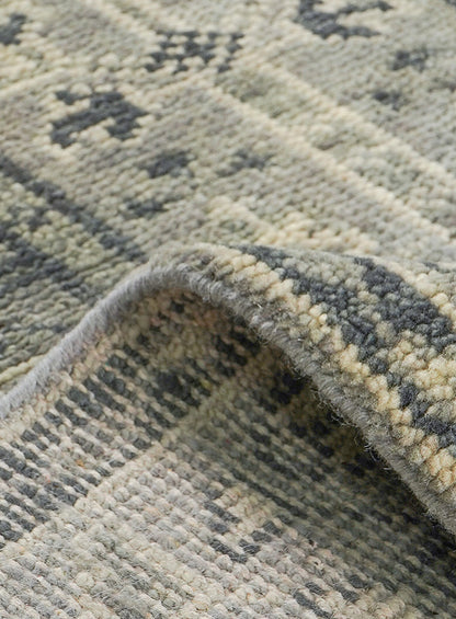 Freedom Tree Gray on Gray Hand-Knotted Wool Rug