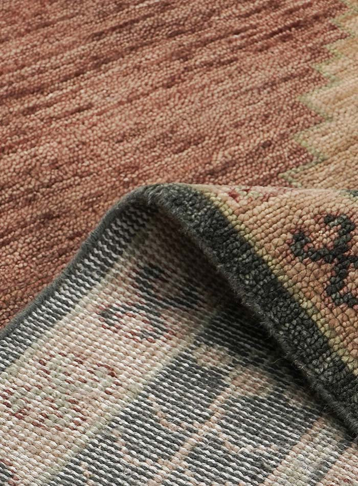 Kerman Antique Coral Hand-Knotted Wool Rug