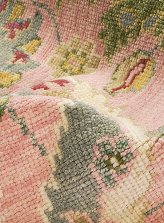Pavonia Pink Blush Hand-Knotted Wool Rug