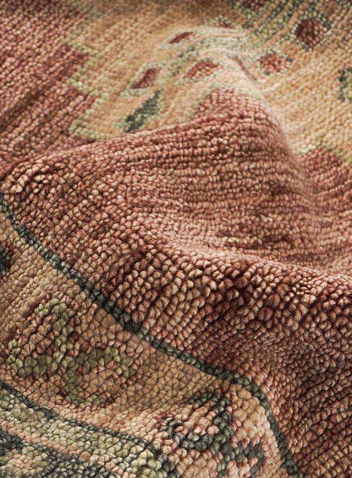 Kerman Antique Coral Hand-Knotted Wool Rug