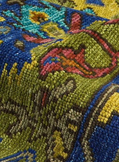 Regal Royal Green Hand-Knotted Wool Rug