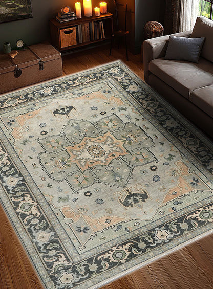 Beth Smoky Charcoal Hand-Knotted Wool Rug