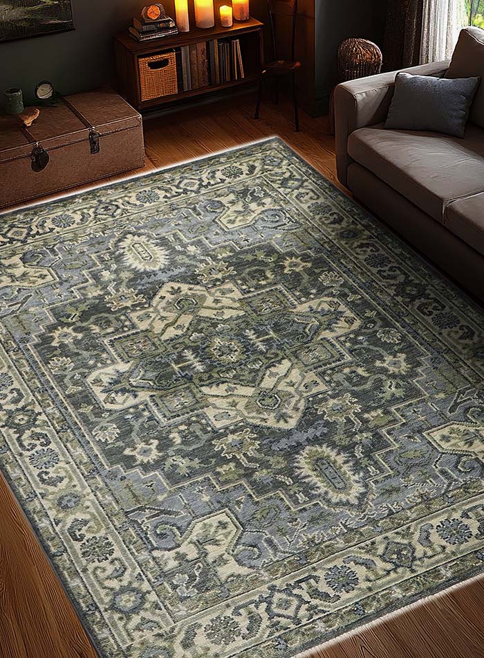 Betford Slate Hand-Knotted Wool Rug